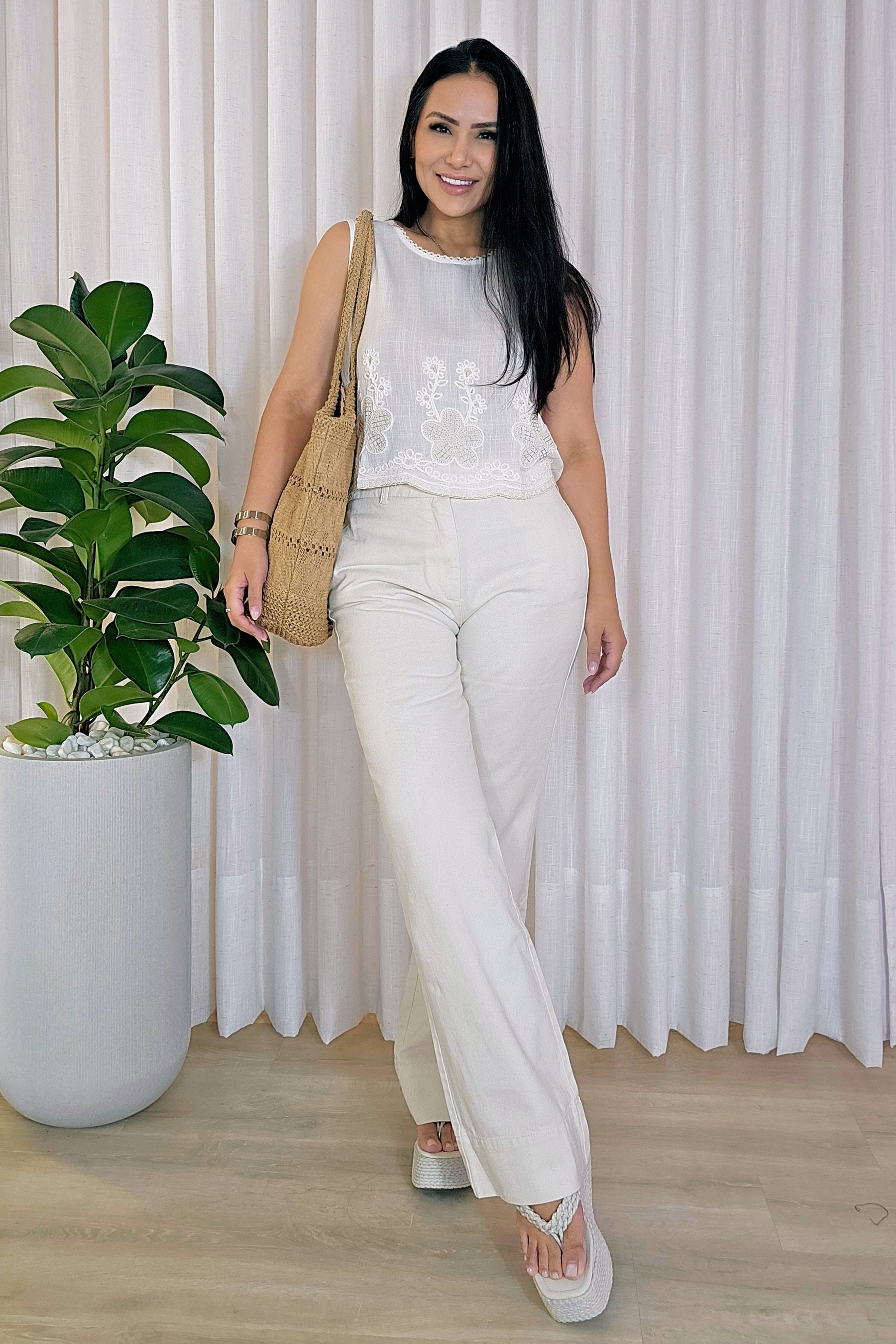 Calça jeans Vivian 100% algodão