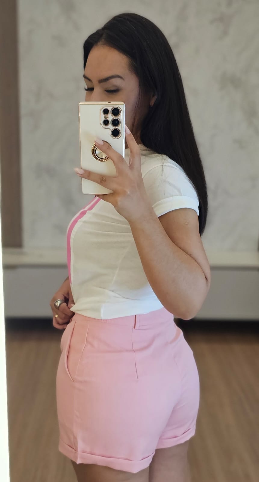 T-shirt feminina SEA AIR SUN Estampada em algodão