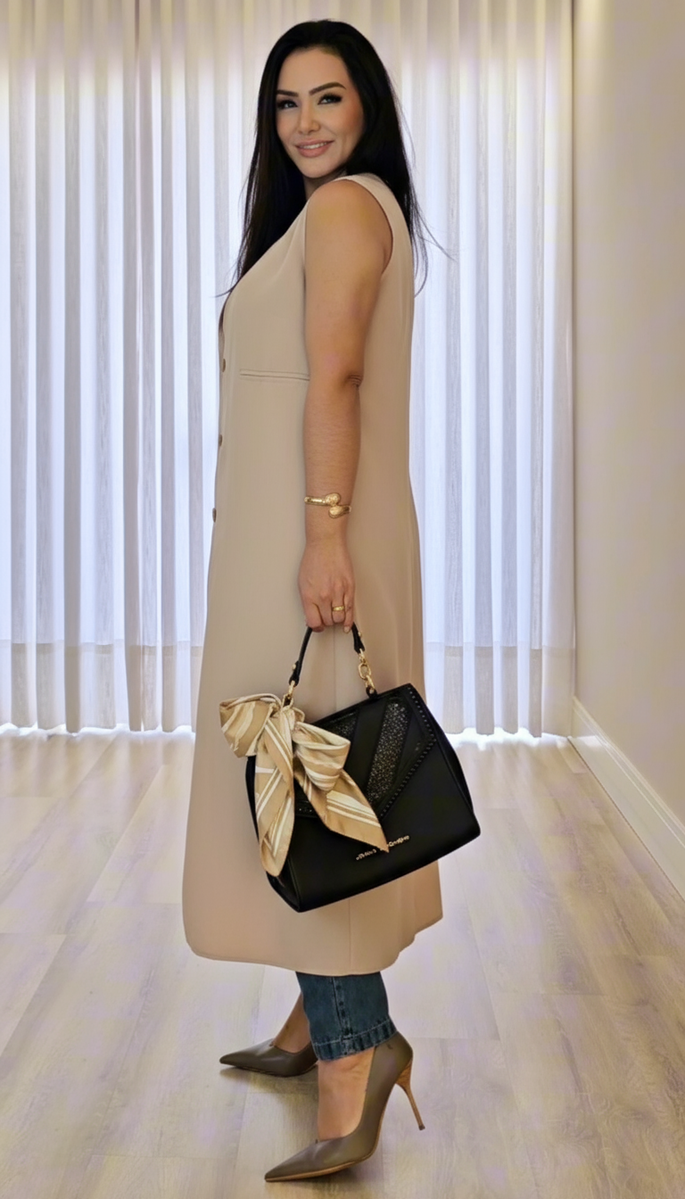 Colete Longo Alfaiataria Feminino em cores