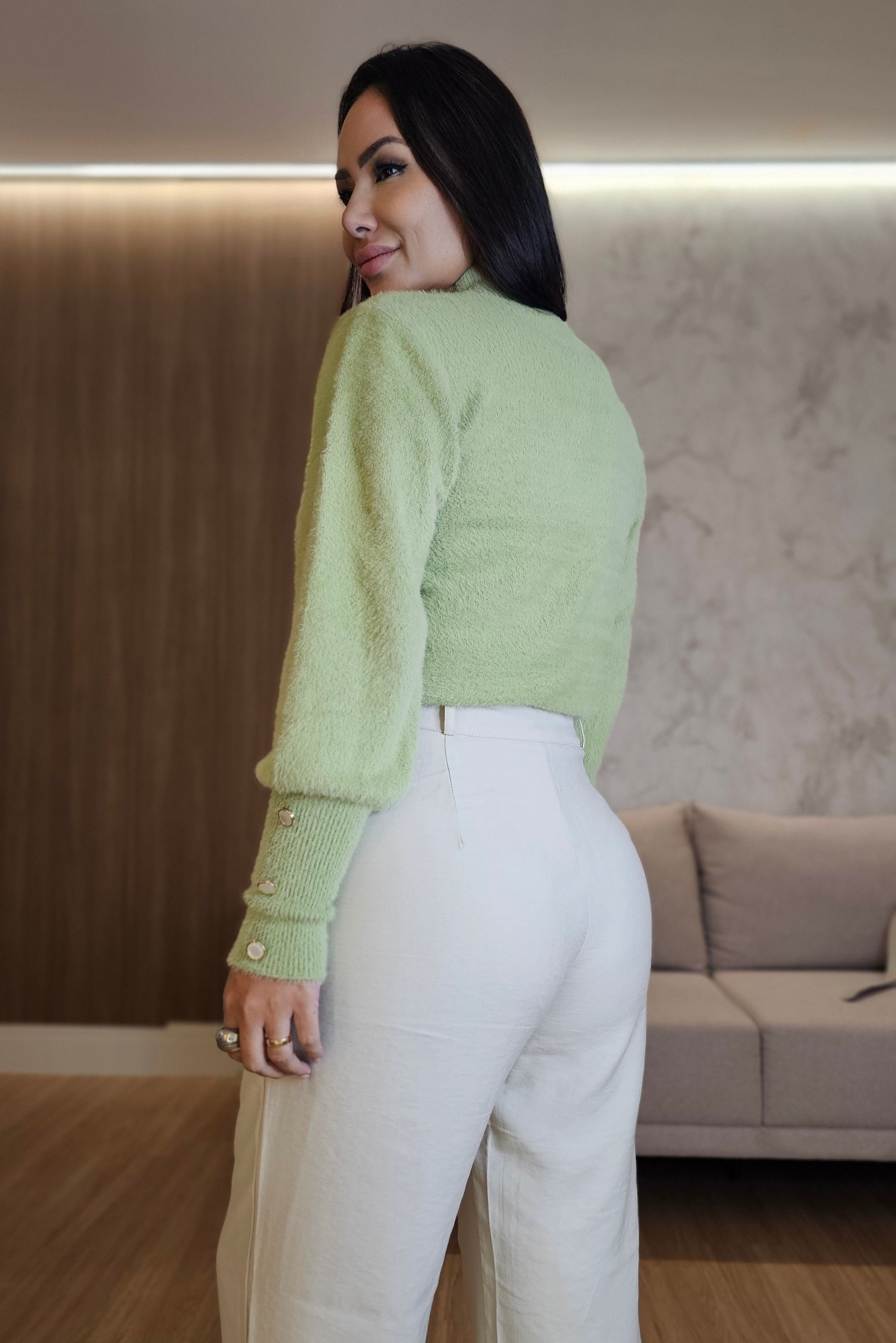 Calça Pantalona Feminina de Alfaiataria