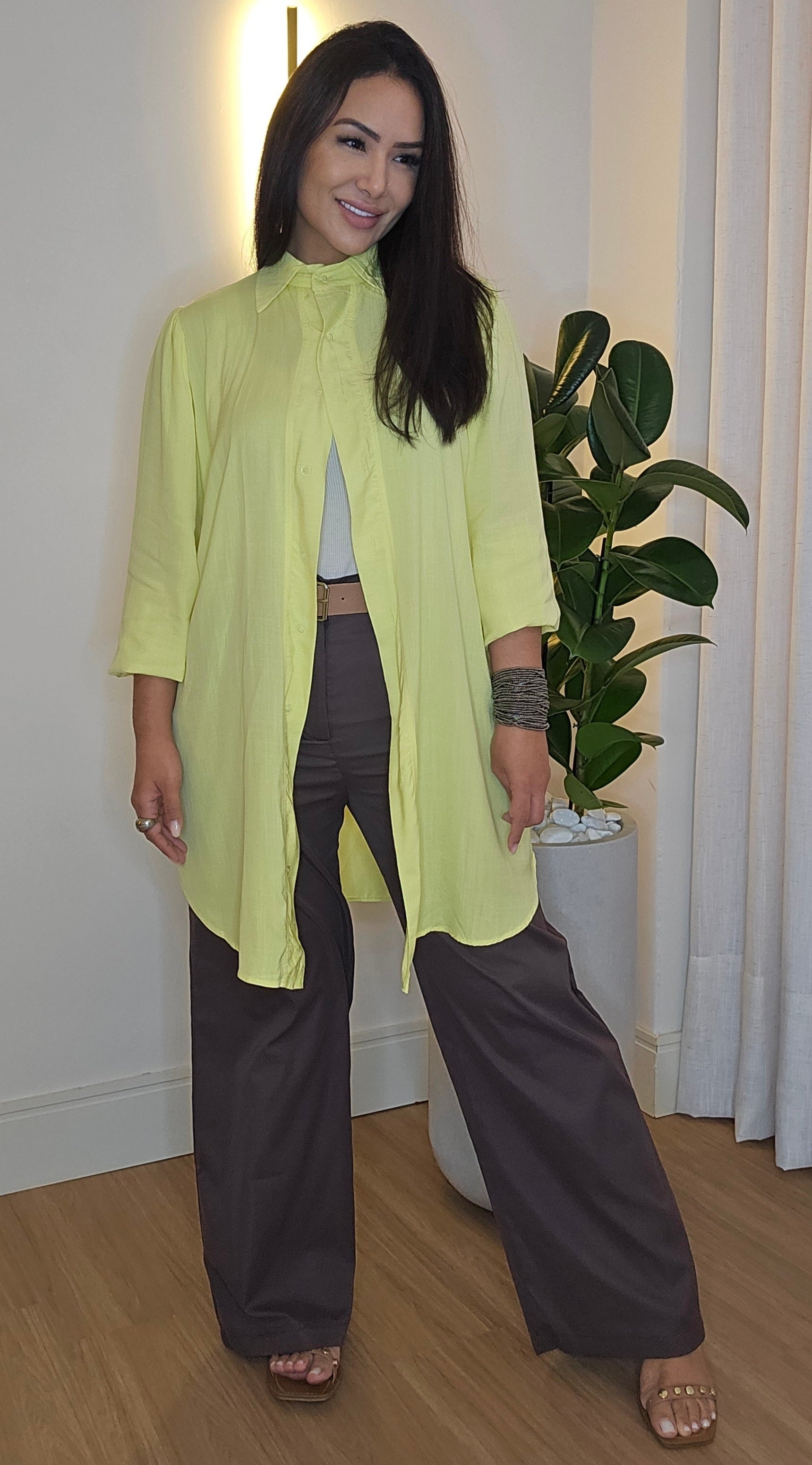 Calça Marrom Feminina de Alfaiataria