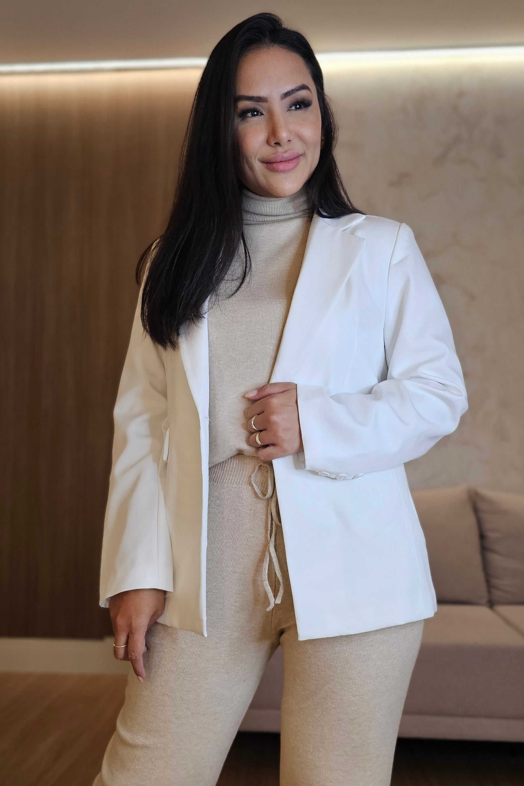 Blazer Feminino Alfaiataria Premium Estruturado em cires