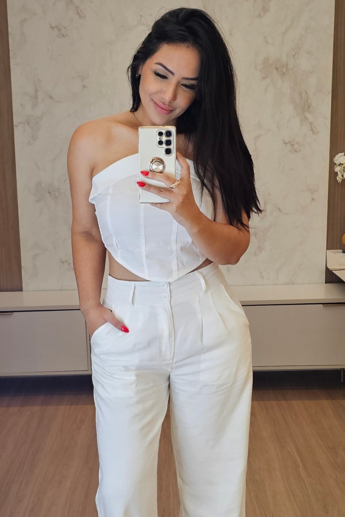 Calça Pantalona Feminina de Alfaiataria