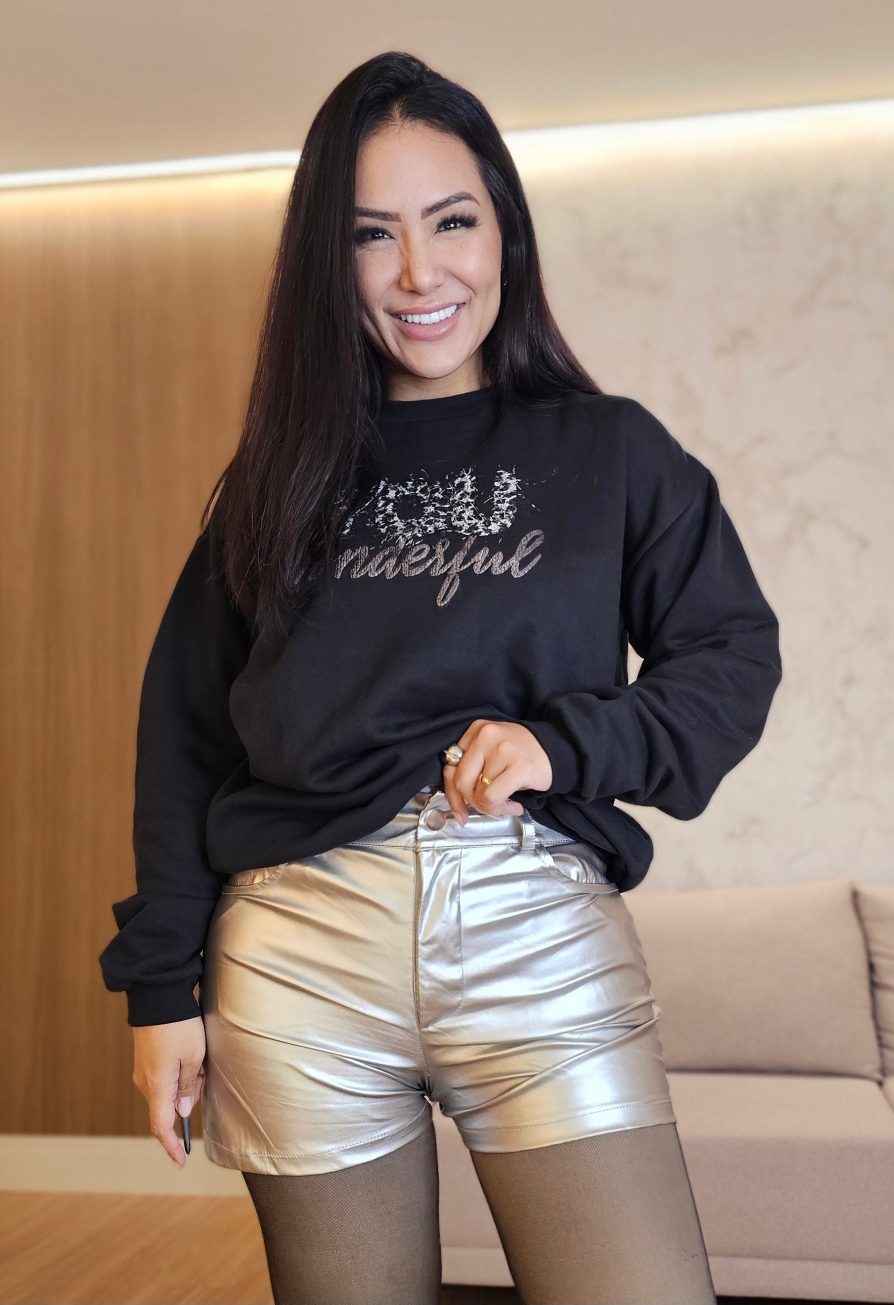 Short Feminino Metalizado