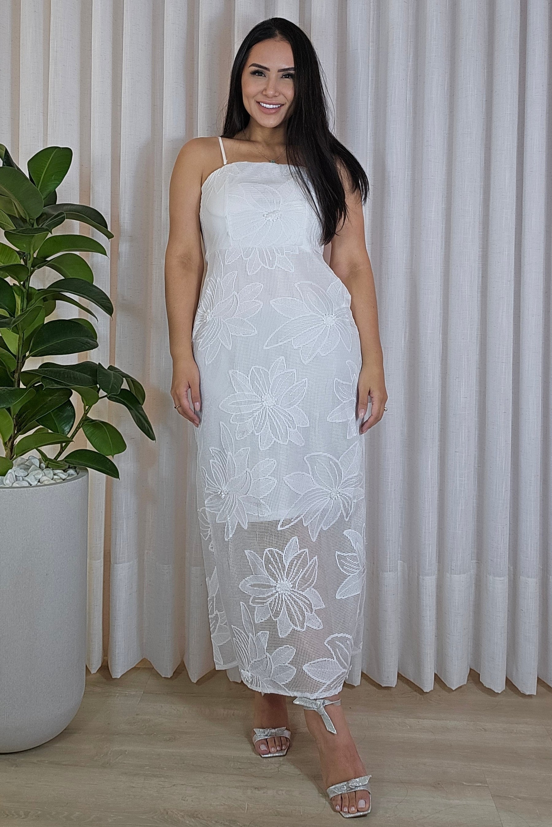 Vestido Hana branco com bojo