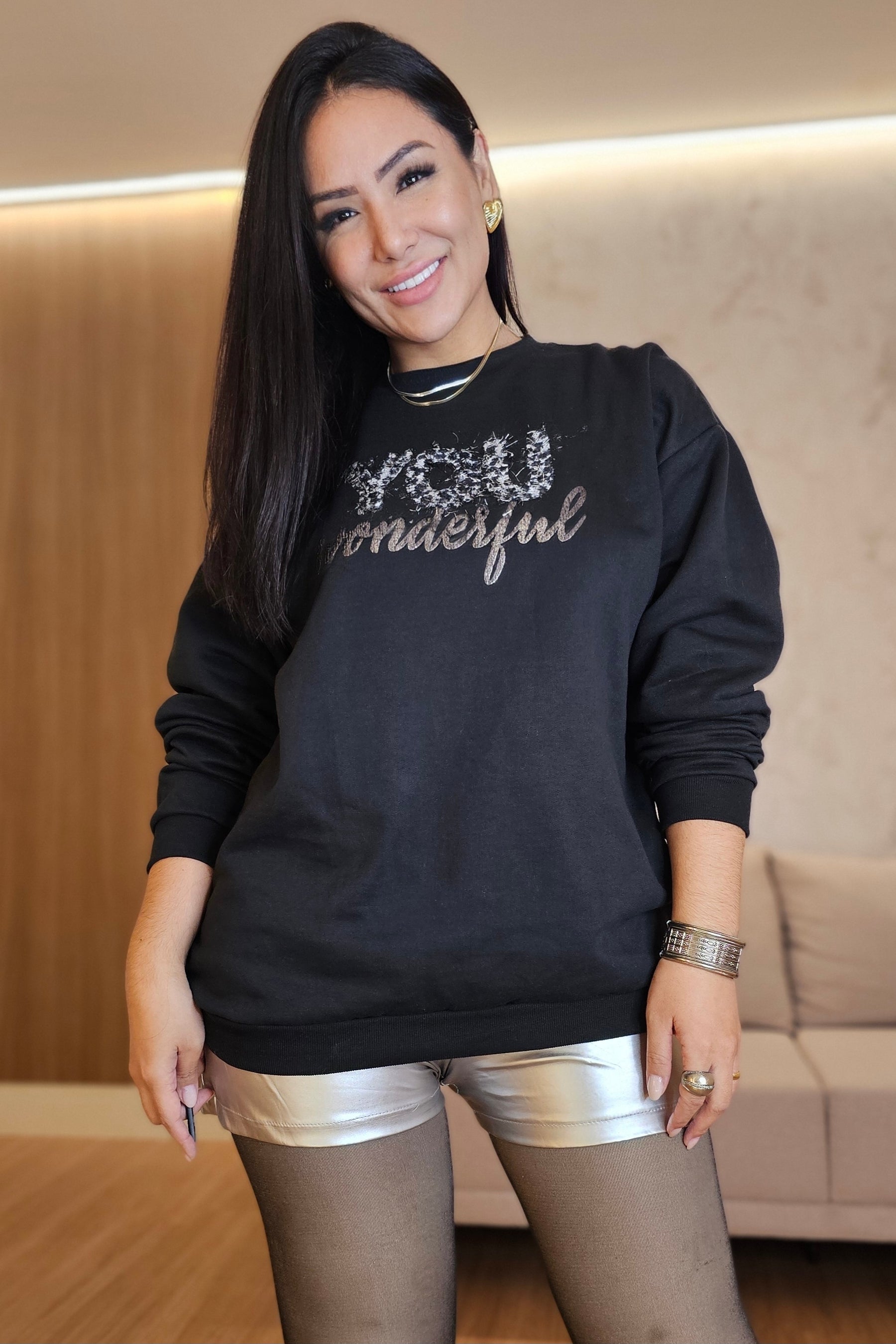 Short Feminino Metalizado