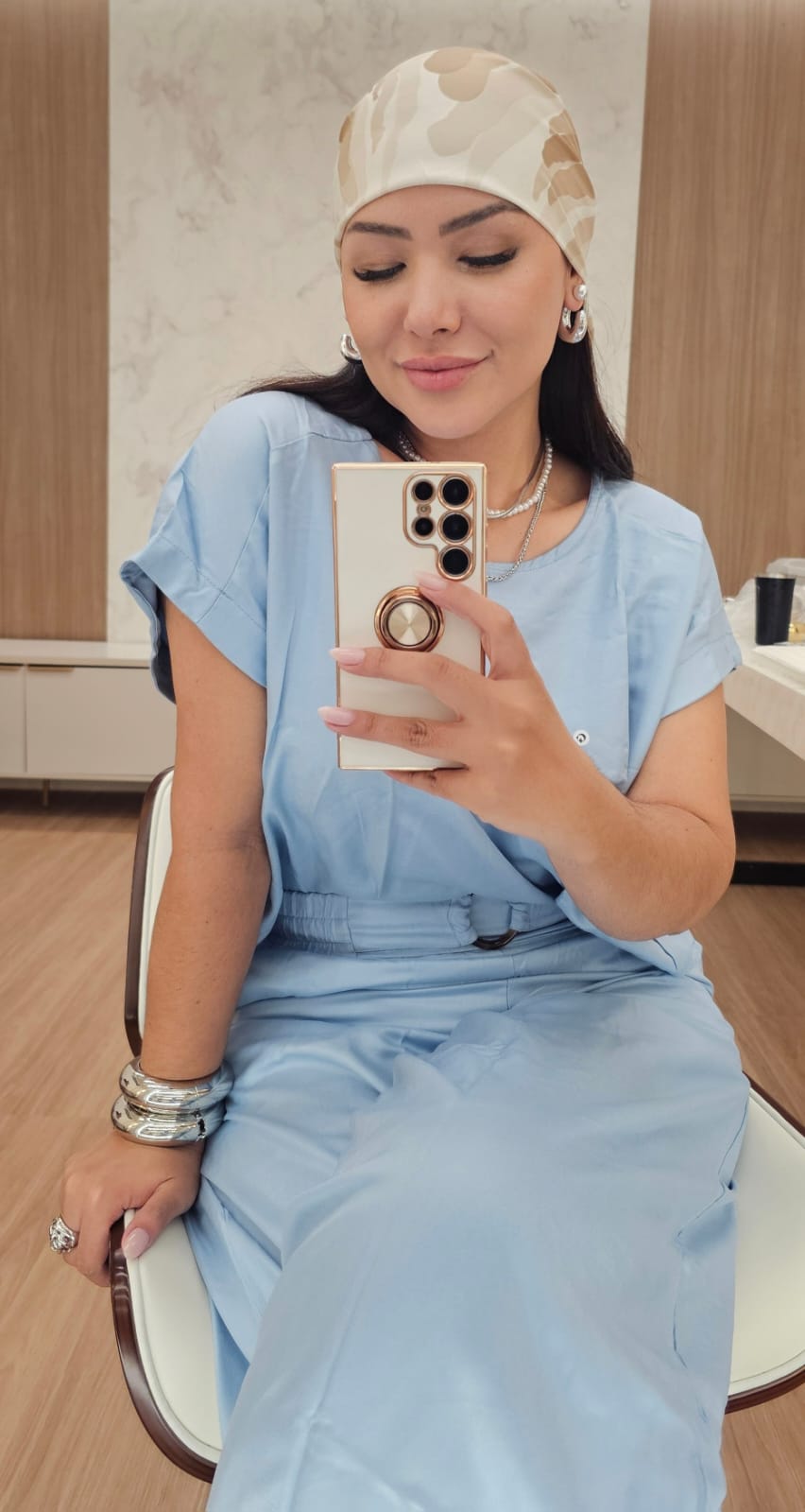 Conjunto Feminino de Pantalona Luxo - Baby Blue