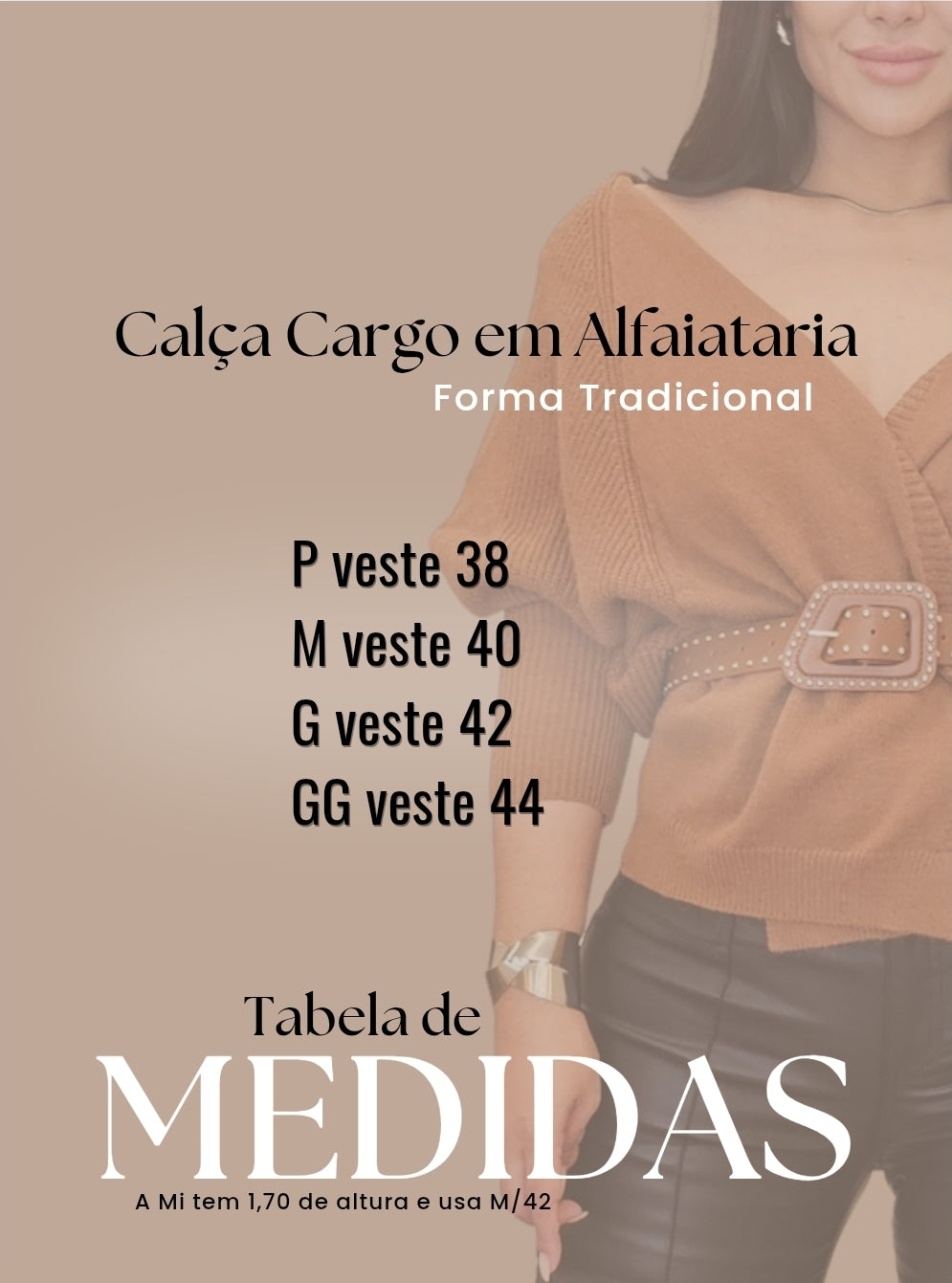 Calça Cargo Feminina de Alfaiataria Preta
