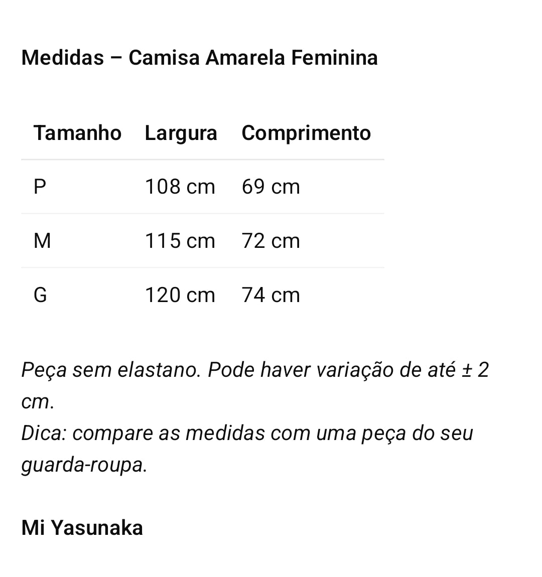 Camisa Feminina amarela em Tricoline Estruturado com Caimento Impecável