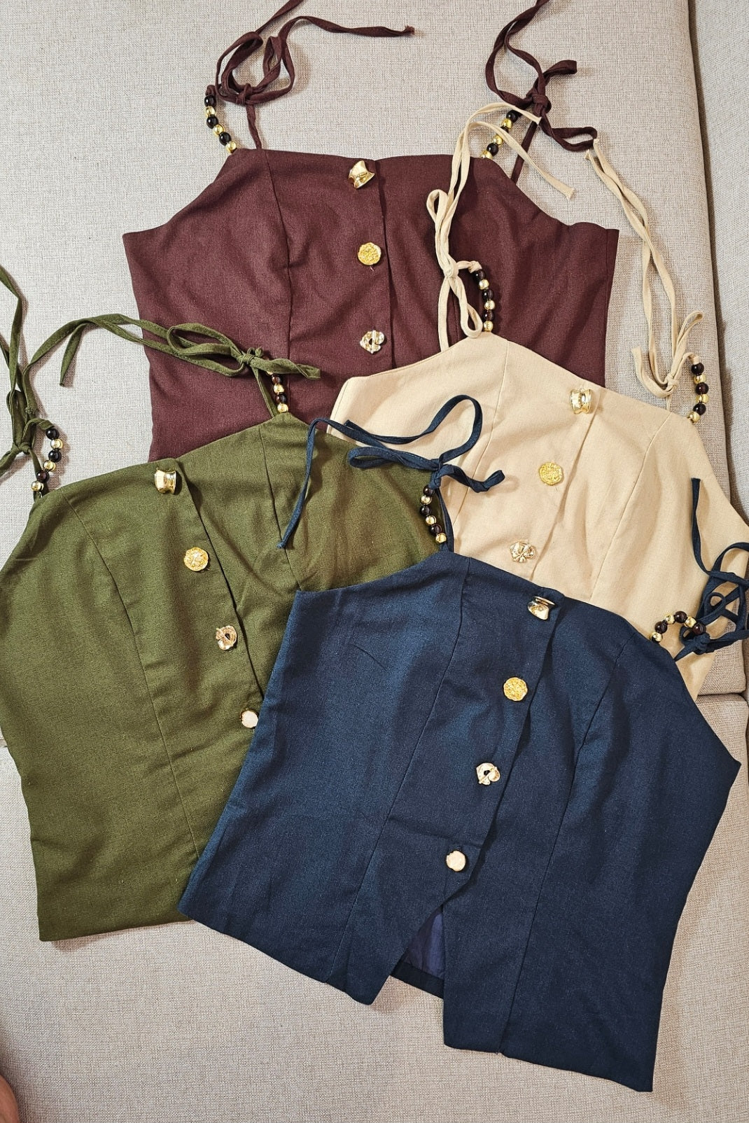 Blusa Giovanna em linho com algodão - em cores