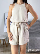 Conjunto feminino de Linho com Alças Trabalhadas - Maresias