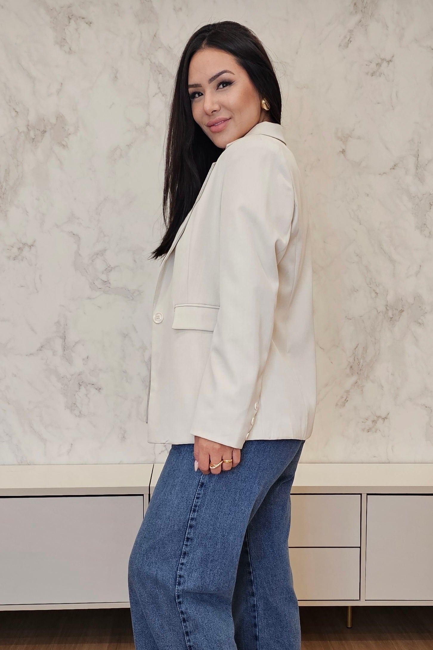Blazer Feminino Alfaiataria Premium Estruturado em cires