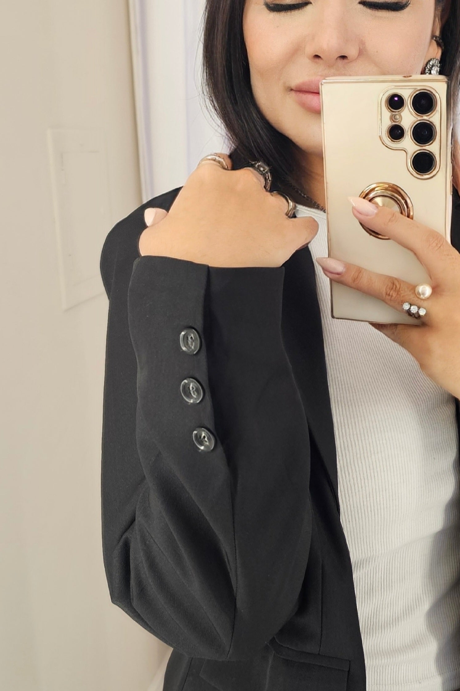 Blazer Feminino Alfaiataria Premium Estruturado em cires