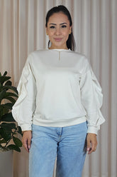 Blusa Manga Longa com Babados Sofia - em cores