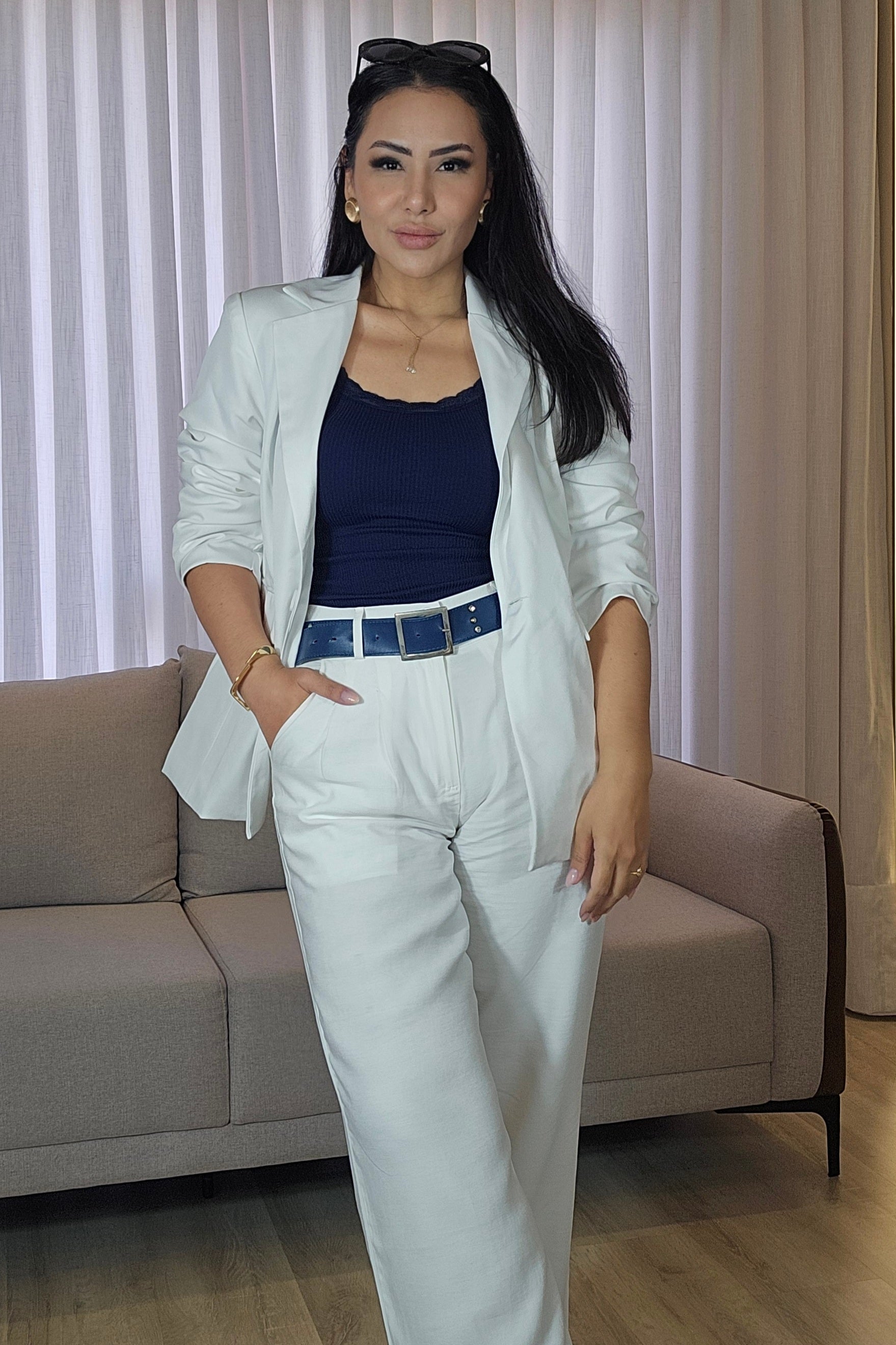 Blazer Feminino Alfaiataria Premium Estruturado em cires