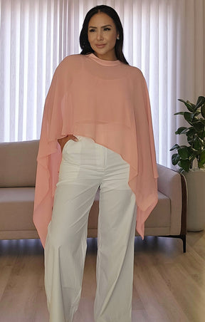 Blusa Feminina Rosa Blush com Top