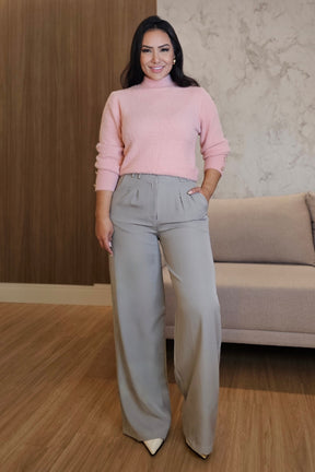 Calça Pantalona Natasha em Alfaiataria - em cores