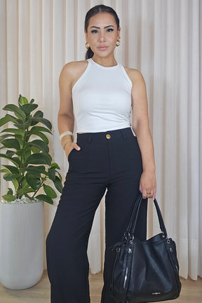 Calça Pantalona Feminina em alfaiataria