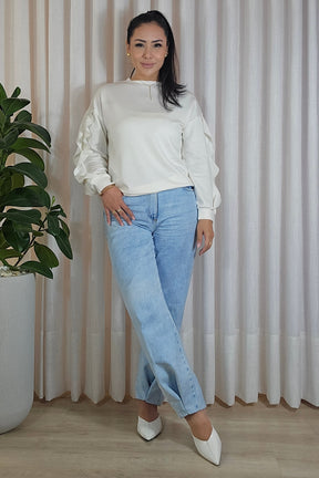 Blusa Manga Longa com Babados Sofia - em cores