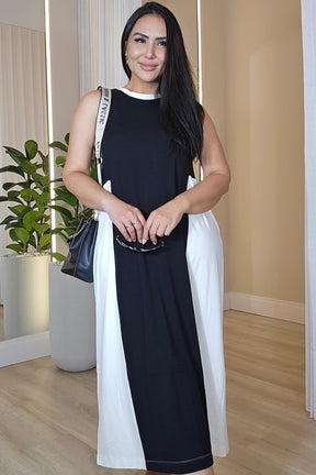 Vestido midi Olinda em algodão Premium