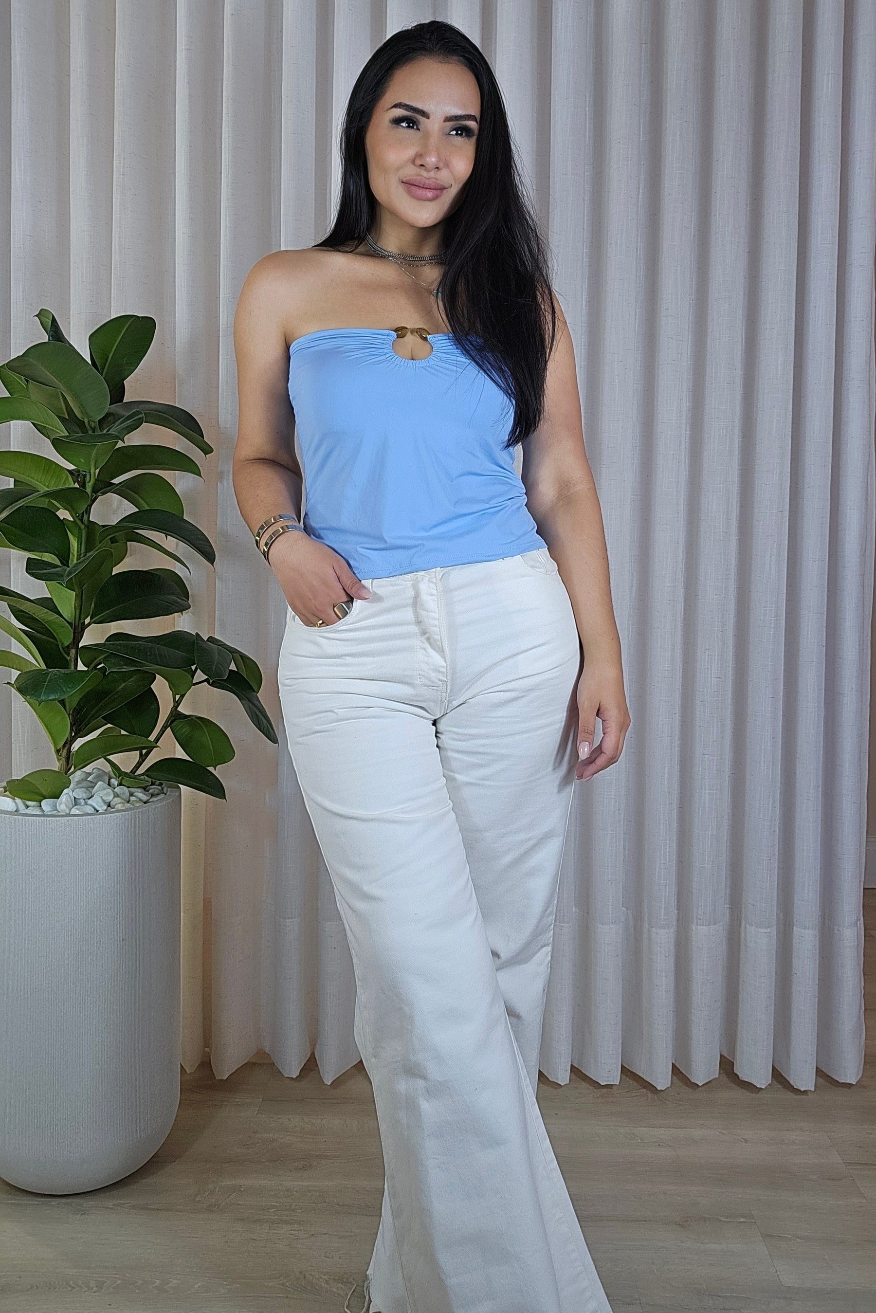 Top tomara que caia Cristina - em cores