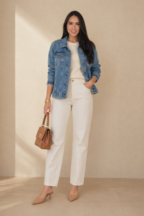 Jaqueta Jeans Giovanna - 100% algodão