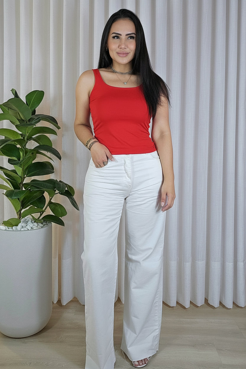 Regata Feminina em Malha Fria com elastano - Várias cores