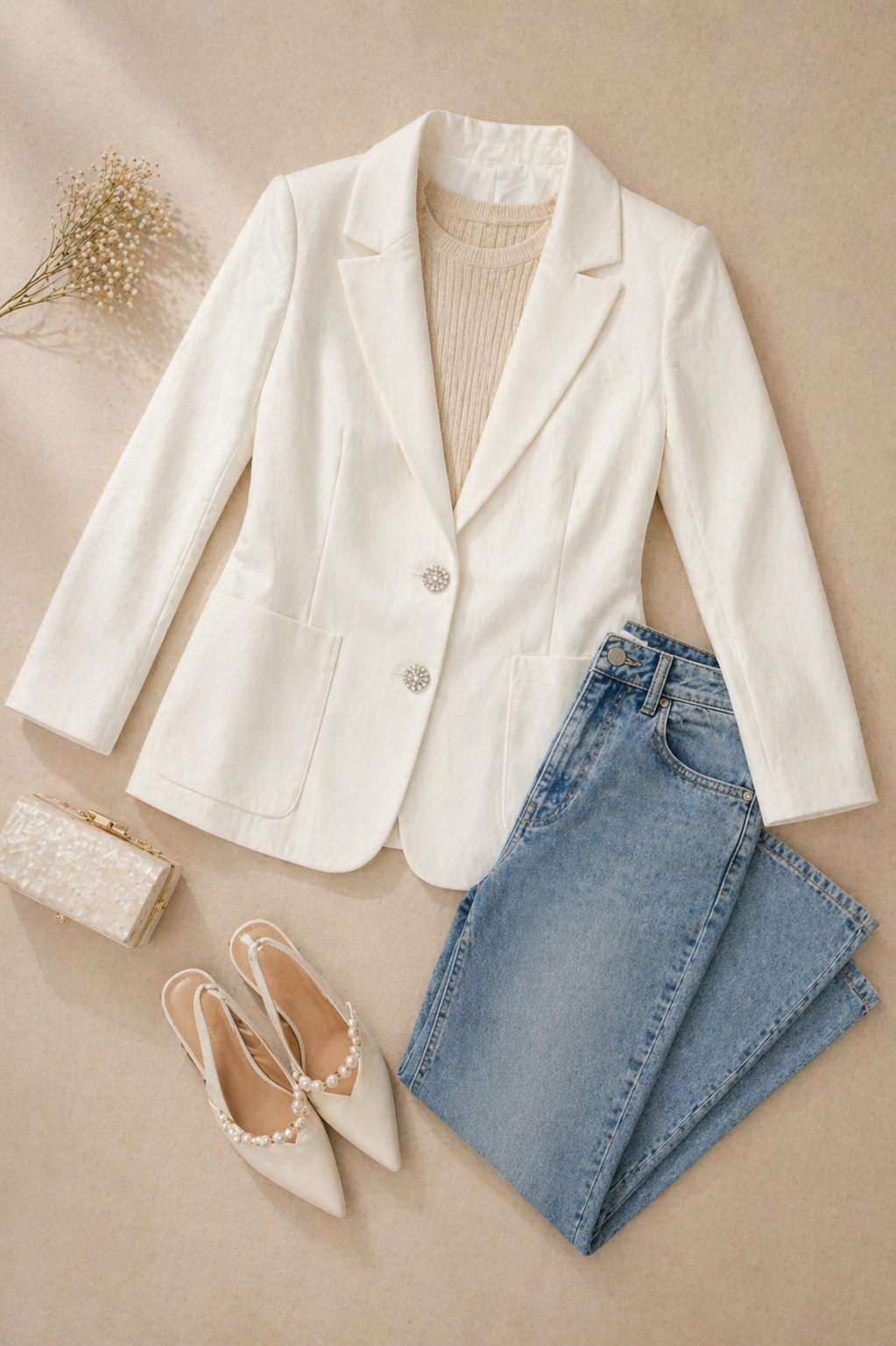 Blazer com Botões de Strass Stella - em cores