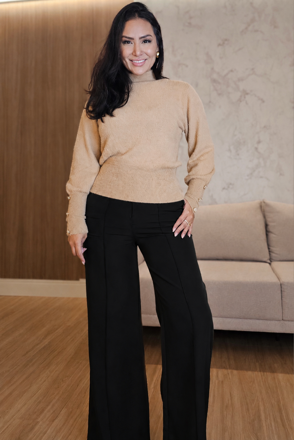 Calça Pantalona Feminina de Alfaiataria