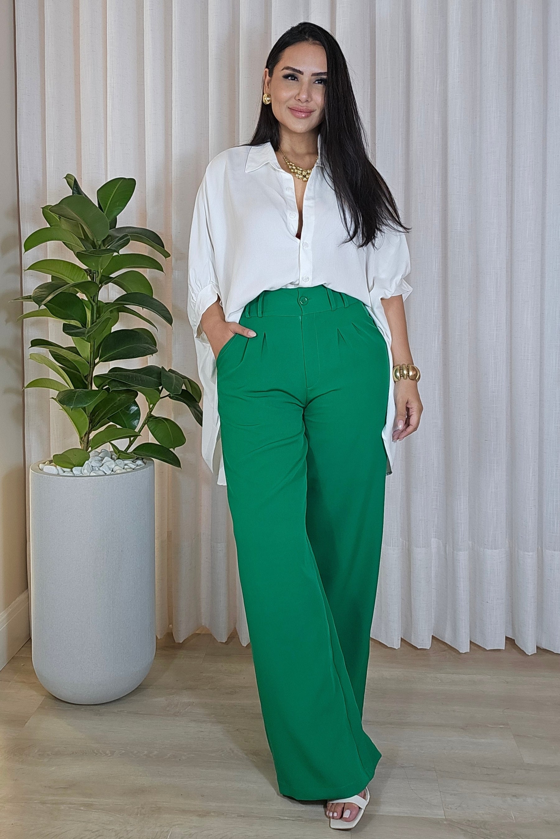 Camisa Mullet Viviane em viscose premium