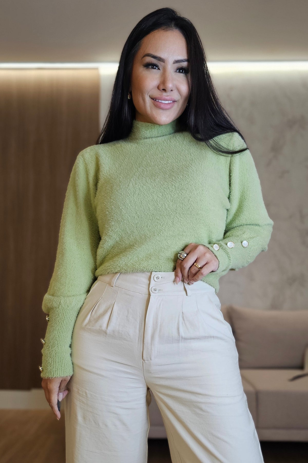 Calça Pantalona Feminina de Alfaiataria