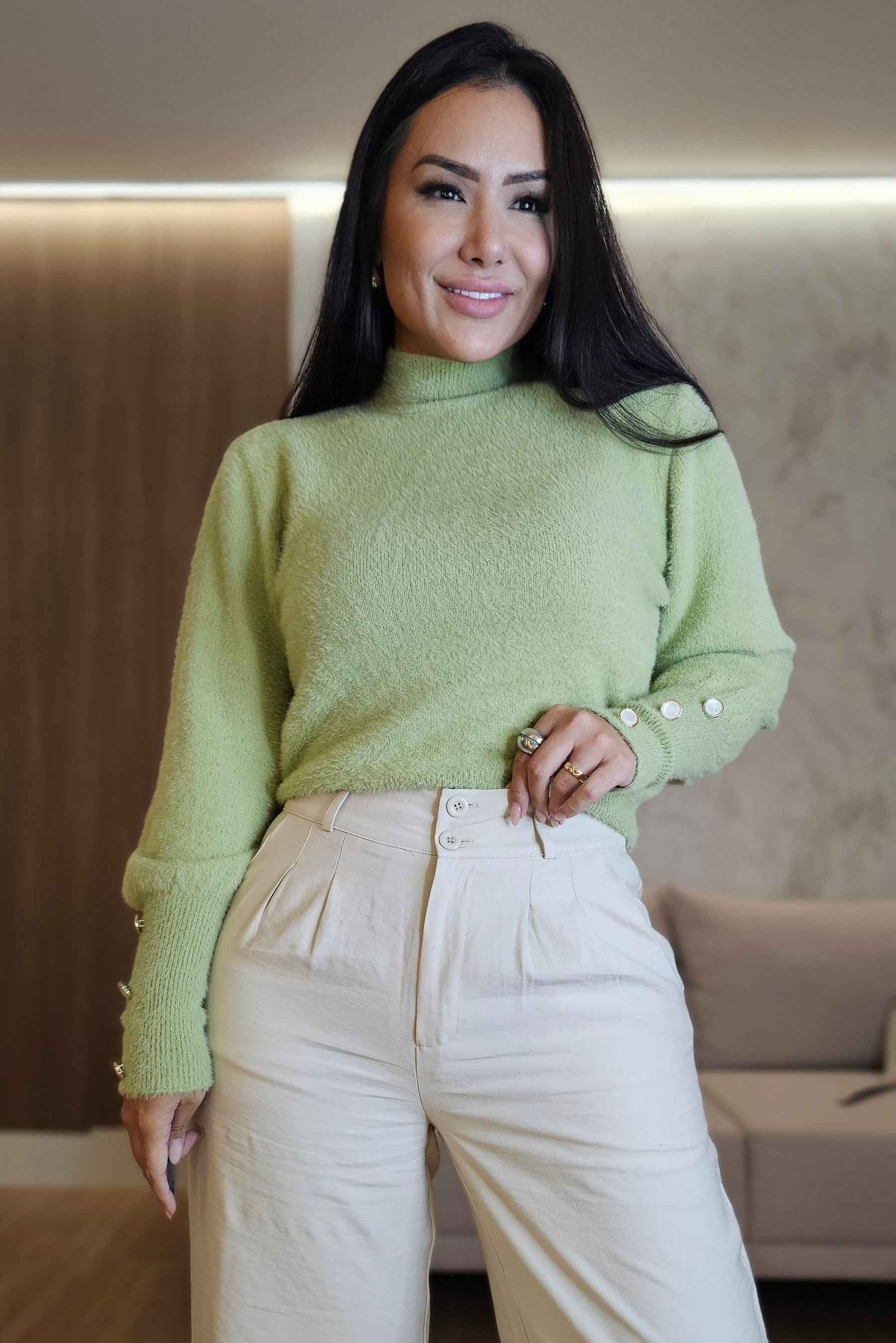 Calça Pantalona Feminina de Alfaiataria