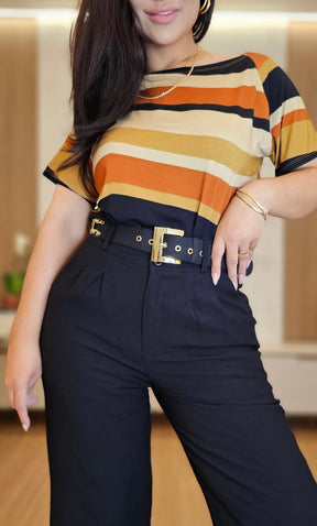 Calça feminina de Alfaiataria na Cor Preta - Kátia
