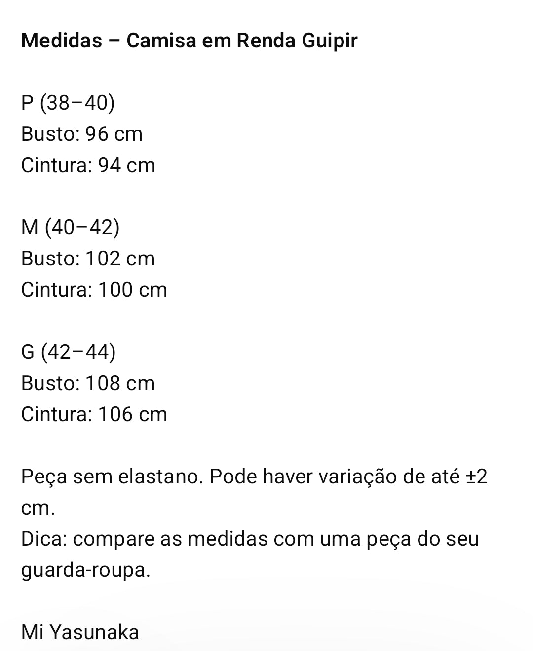 Camisa Íris em Renda Guipir - em cores