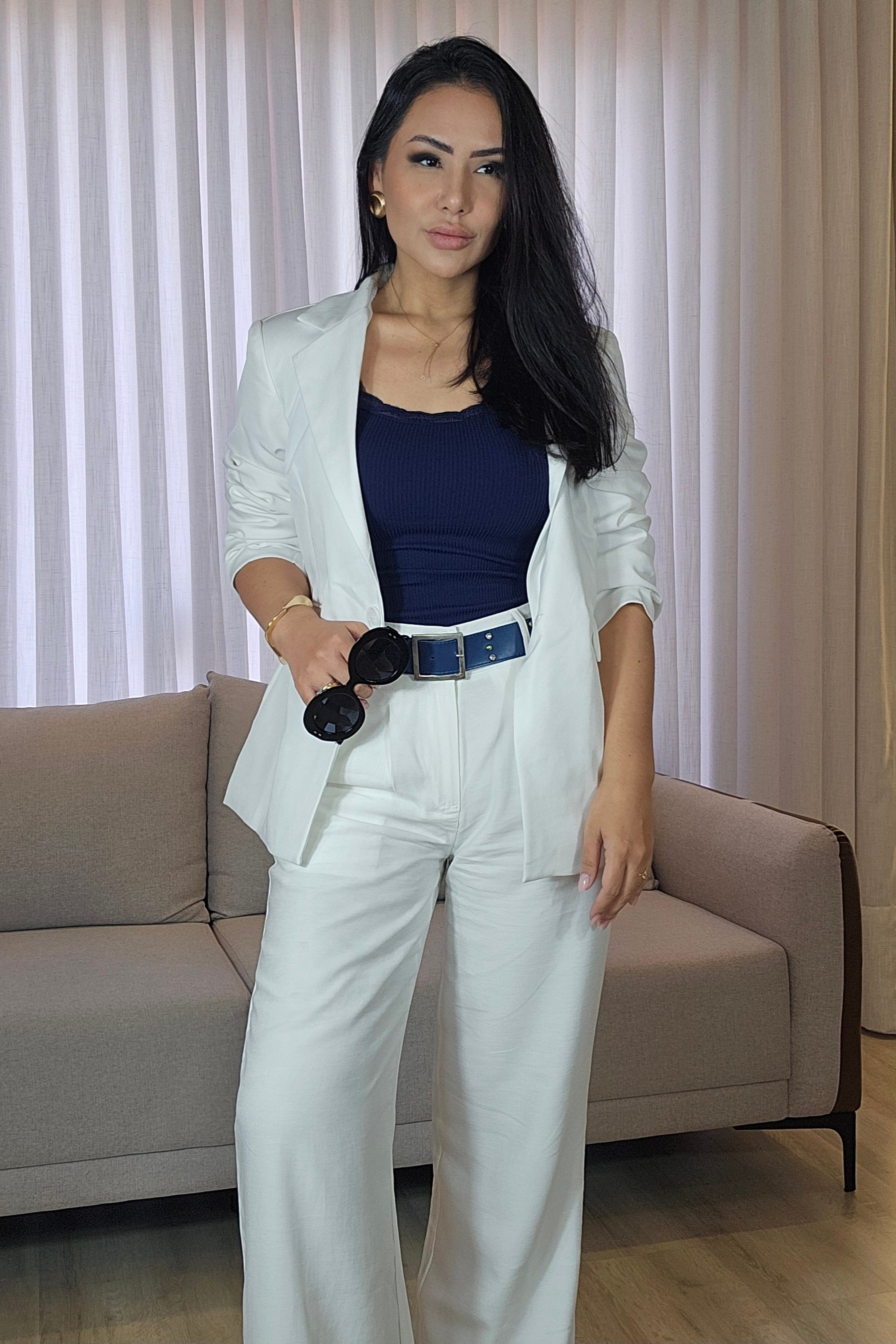 Blazer Feminino Alfaiataria Premium Estruturado em cires