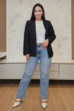Blazer Feminino Alfaiataria Premium Estruturado em cires