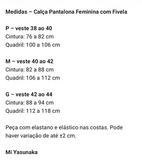 Calça Reta Feminina de Alfaiataria