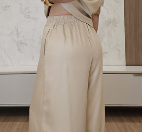 Conjunto Feminino de Pantalona Luxo - nude