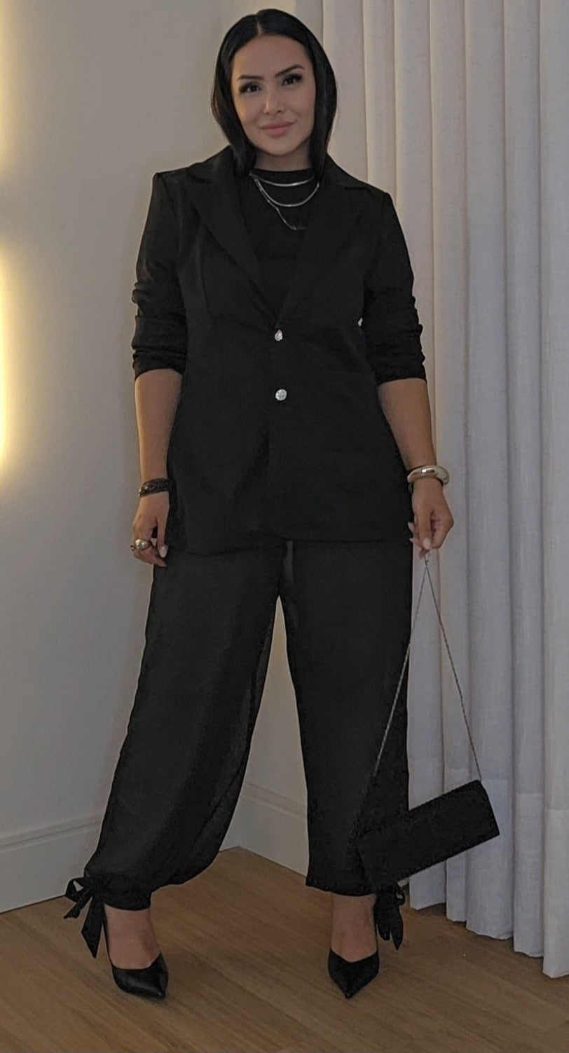 Blazer Feminino Oversized preto – Alfaiataria moderna e estilosa