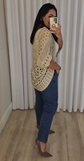Kimono Feminino de Tricô – Estilo e Elegância Atemporal
