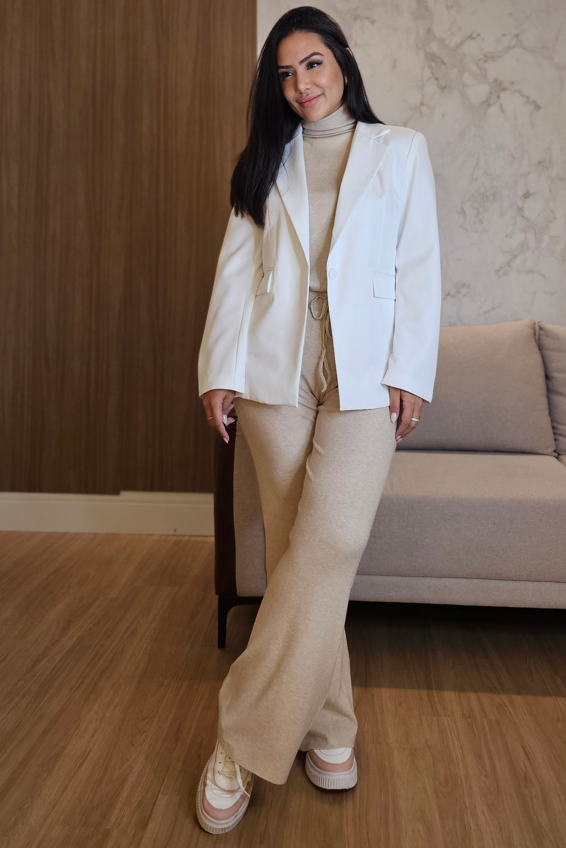Blazer Feminino Alfaiataria Premium Estruturado em cires
