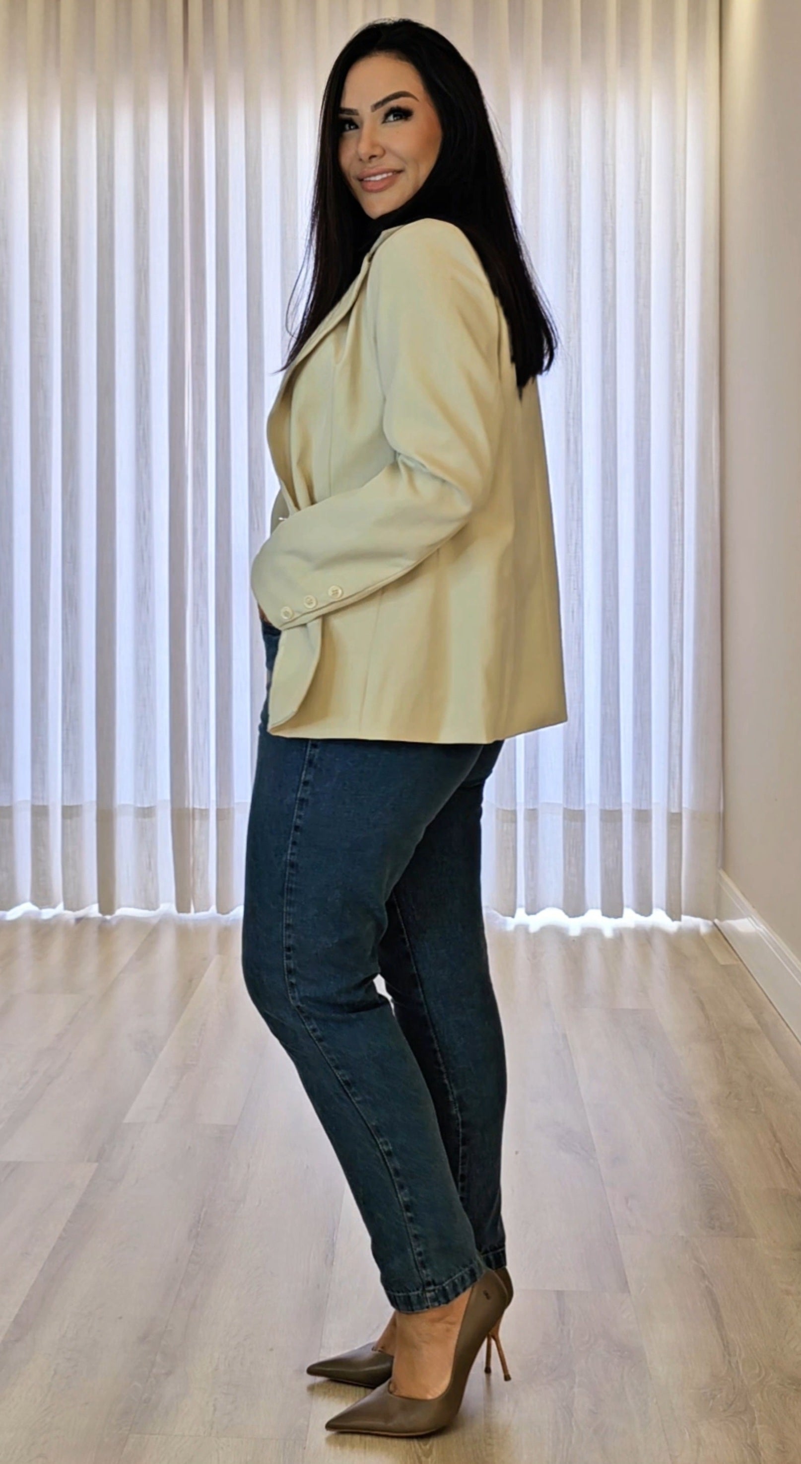 Calça Mom Jeans Feminina Cintura Alta – 100% Algodão