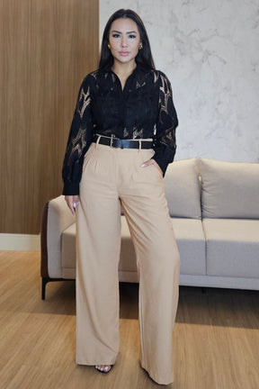 Calça Pantalona Feminina de Alfaiataria