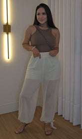 Calça Aladim em crepe de seda