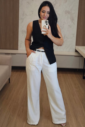 Calça Pantalona Feminina de Alfaiataria