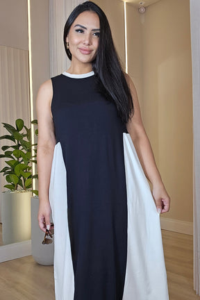 Vestido midi Olinda em algodão Premium