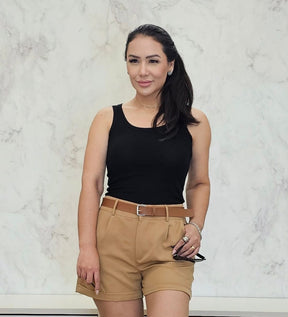 Short feminino de Alfaiataria na Cor Nude - Yurika