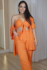 Trijunto Feminino com Kimono em cores