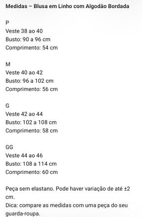 Blusa Pietra em linho com algodão - 5 cores