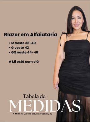 Blazer Feminino Branco de Alfaiataria – Estrutura, elegância e caimento impecável